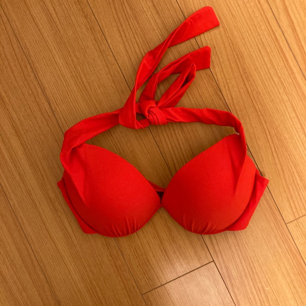 Red padded bikini top.